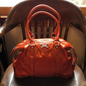 Michael Kors Orange Patent Leather Handbag